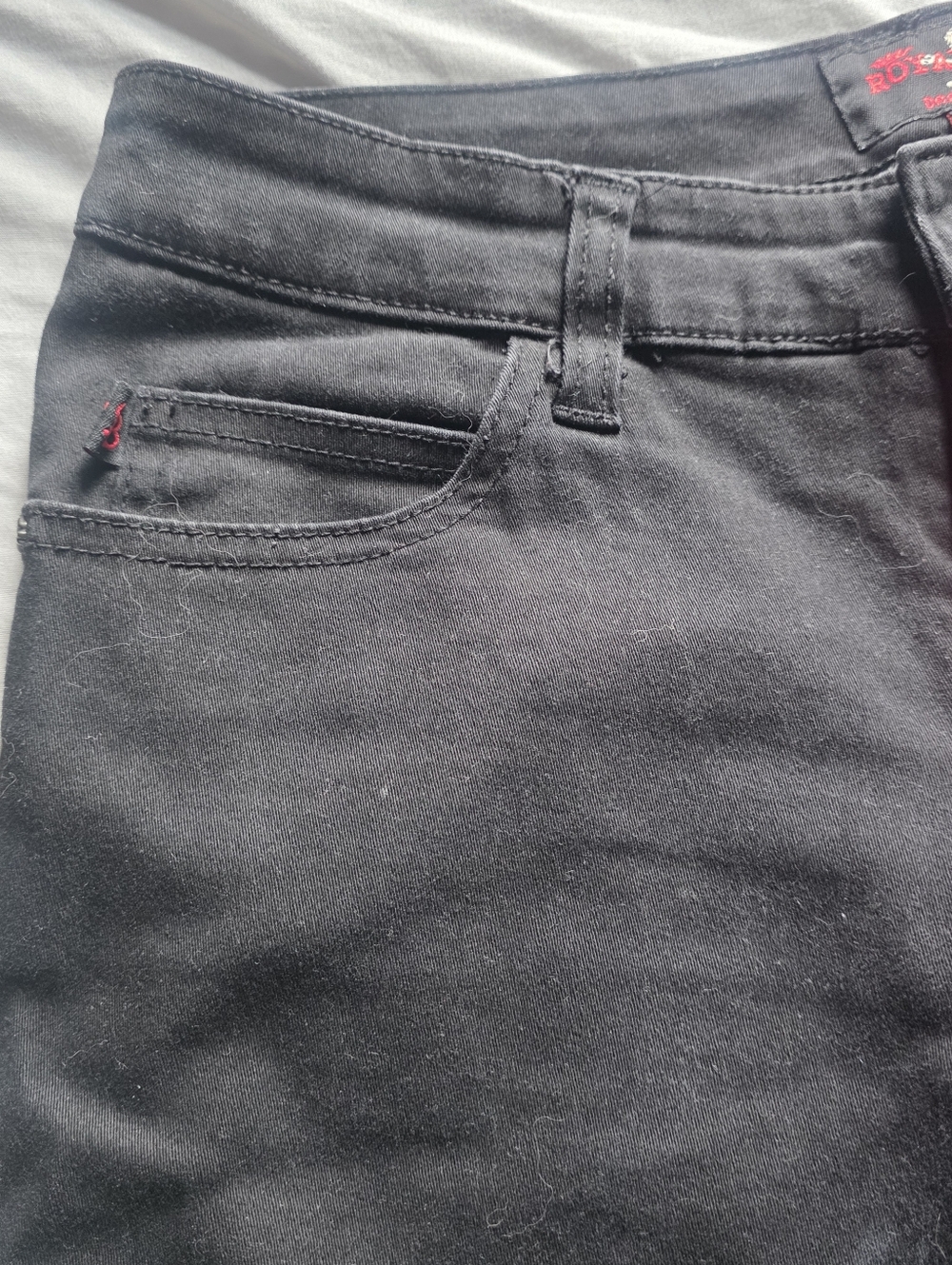 Royal Bones Daang Goodman Skinny Jeans Black Red Y2k - Picture 4 of 11